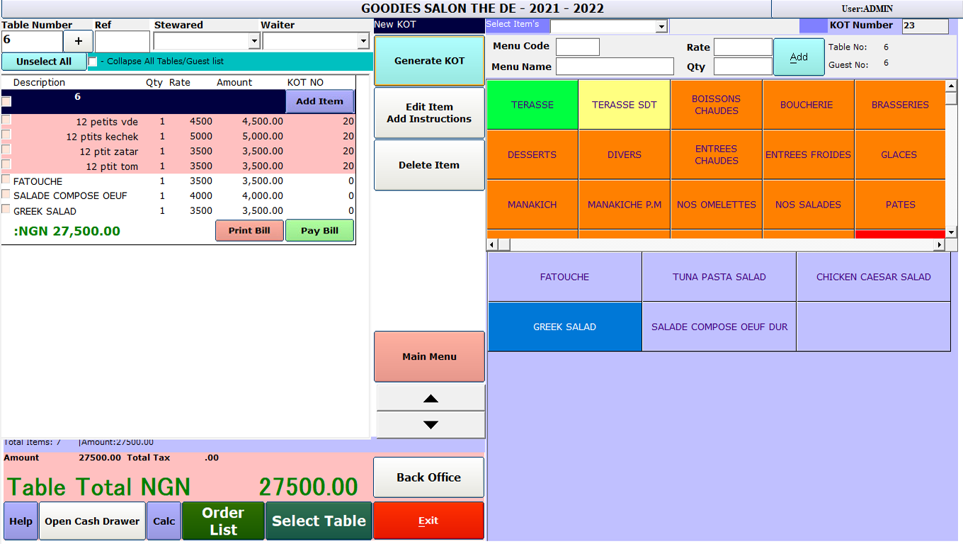 Weltraum POS all in one Items